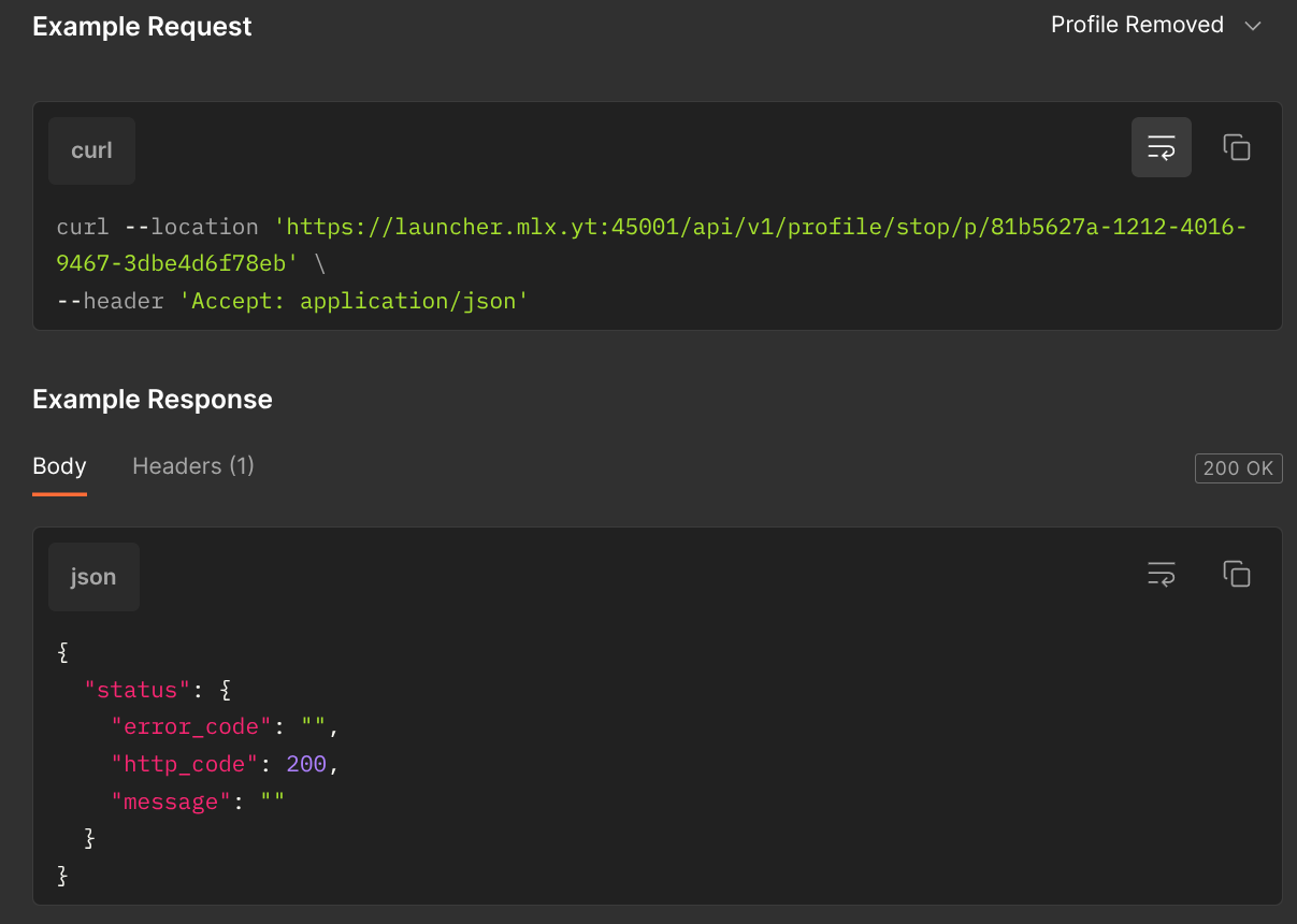 Example Request and Response