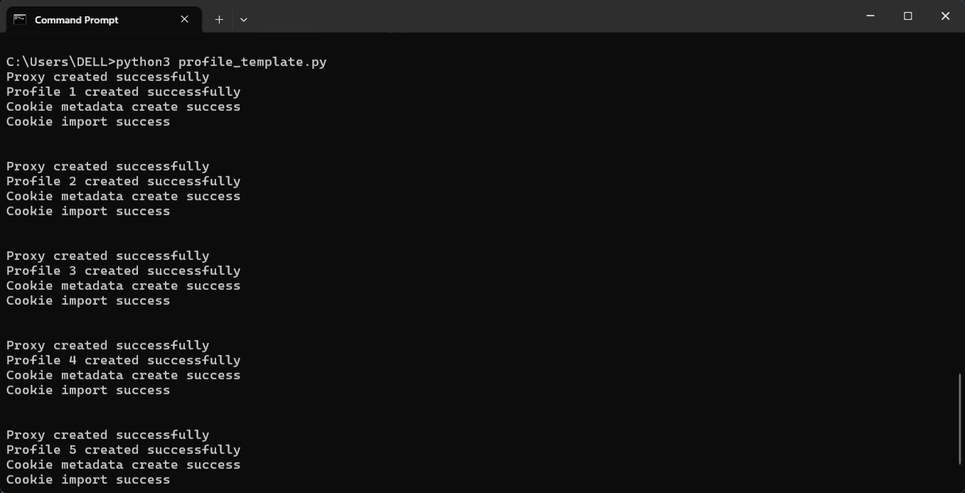 Successful Output Example