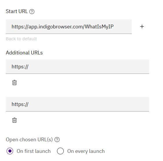 Configuring start page in Indigo X