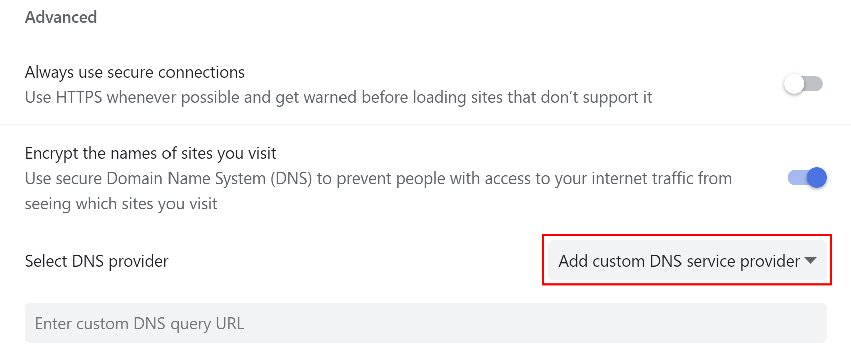 Mimic DNS setup