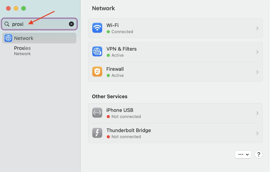 macOS system preferences