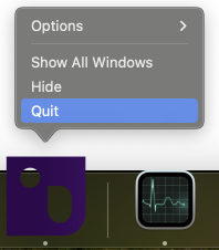 macOS menu bar