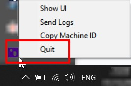 Windows system tray icon